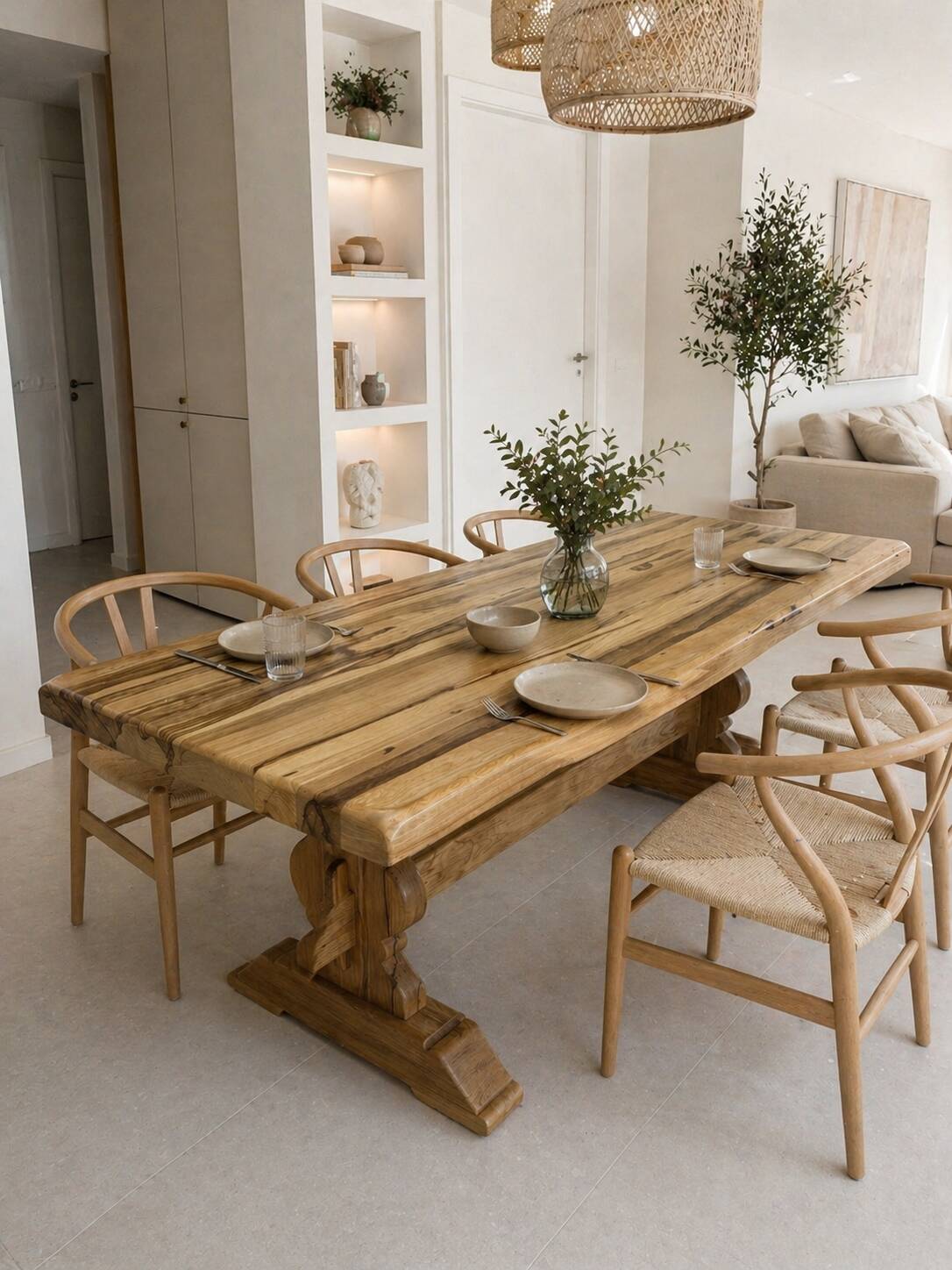 Table monastère noyer – pièce unique