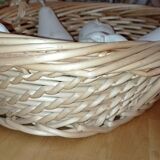 Basket and wooden fruit