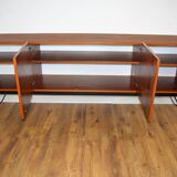 Scandinavian teak metal foot row