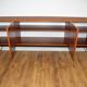 Scandinavian teak metal foot row