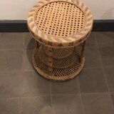 Vintage wicker tamtam stool