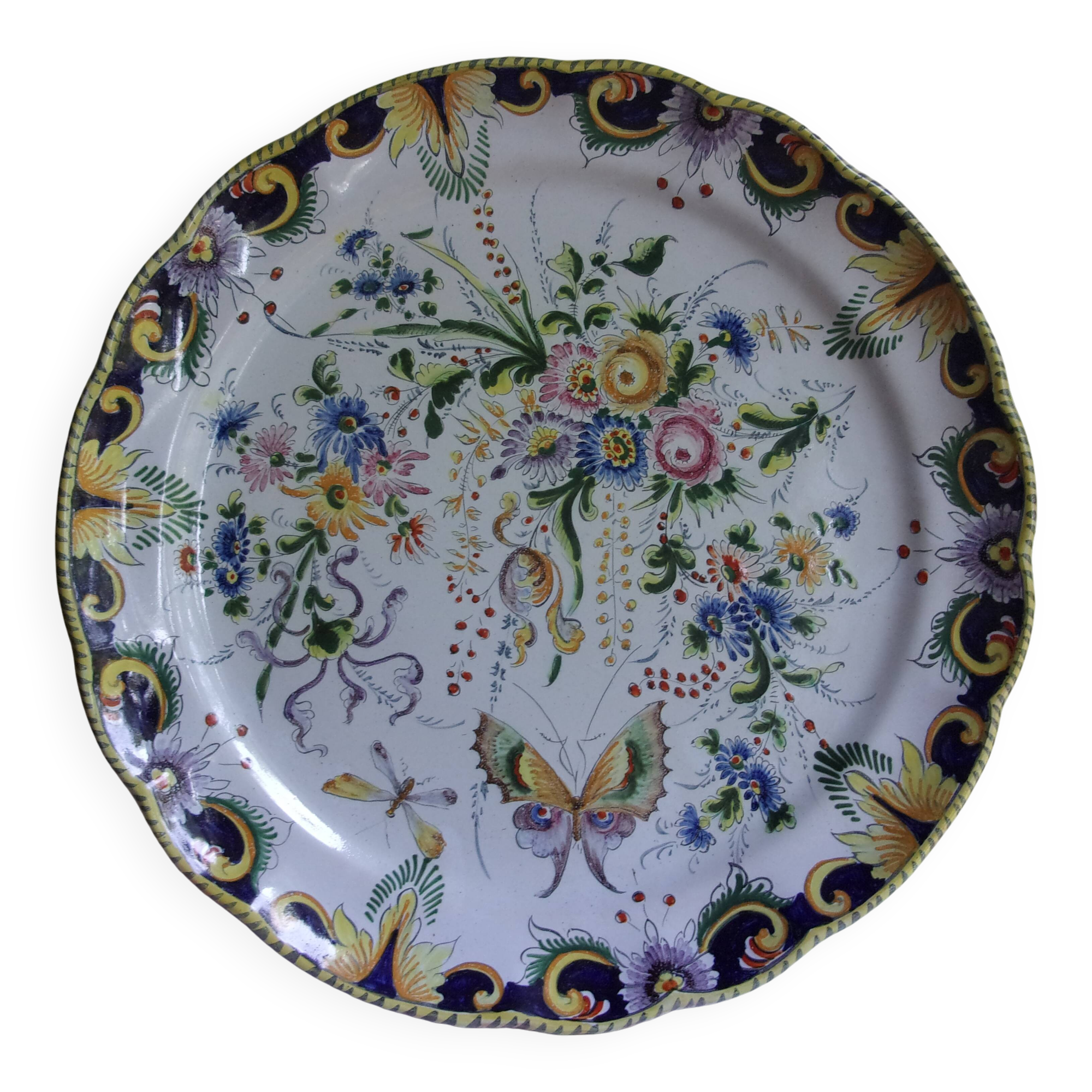 Nevers earthenware dessert dish