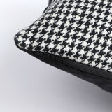 Coussin laine pied de poule graphique