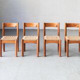 Rustic dining chairs, Italy, 1960's