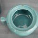 Octagonal blue-green ceramic pot and pouch Lifas / Alice Sordet-Bonifas (1902-1975)