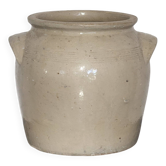 Old earthenware jar with handles, confit pot