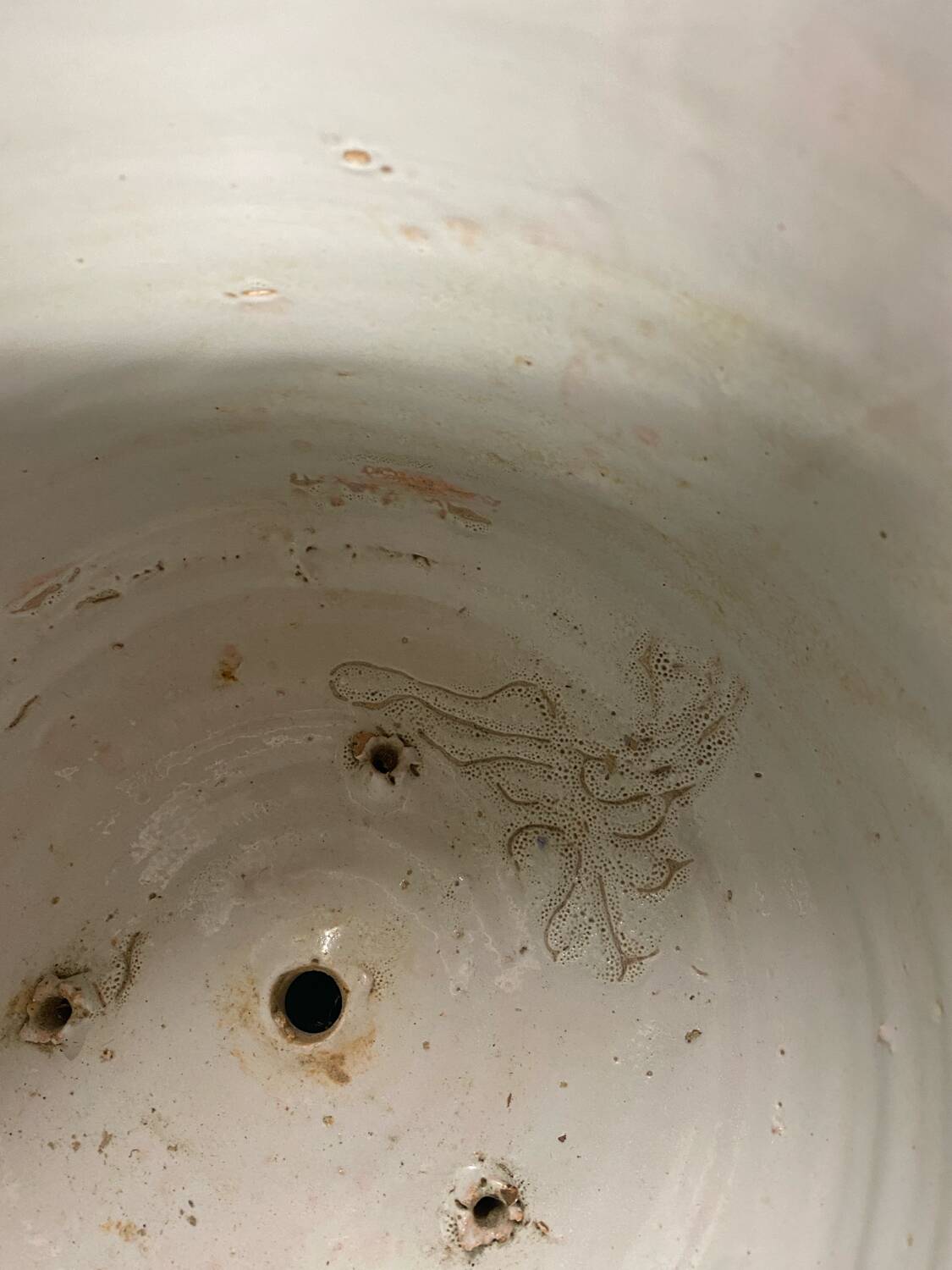 Cache-pot, antique blue earthenware vase