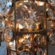Pair of sconces Palwa in gold metal and Crystal 1960