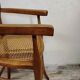 Children's high chair in wood and cane