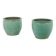 Pair of large glazed terracotta planters. 1950s.