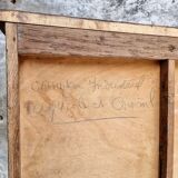 Antique roller shutter cabinet Paris oak wall cupboard