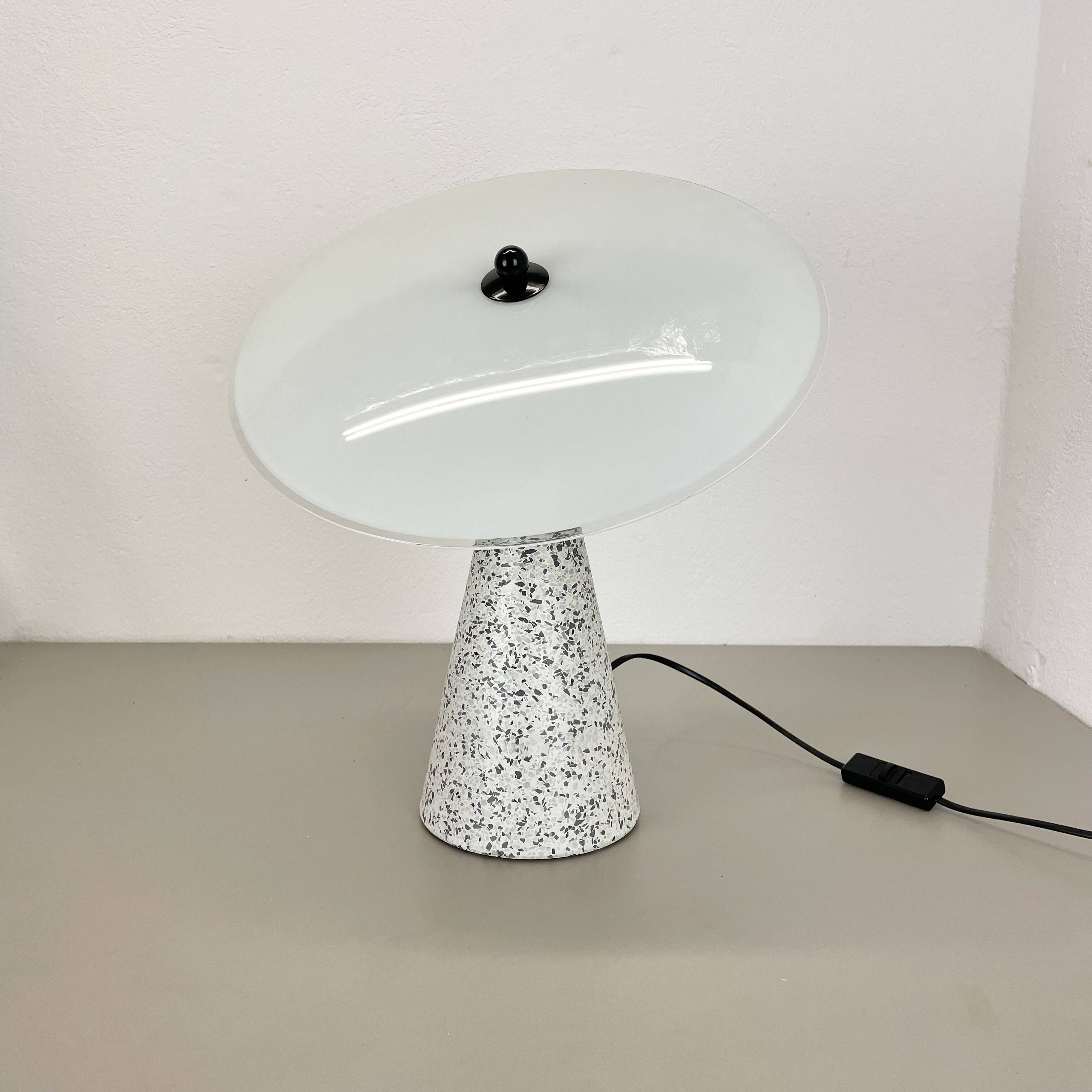 Rare Postmodern Terrazzo Table Lamp 'EON' in Memphis Style by IKEA, Sweden 1990s