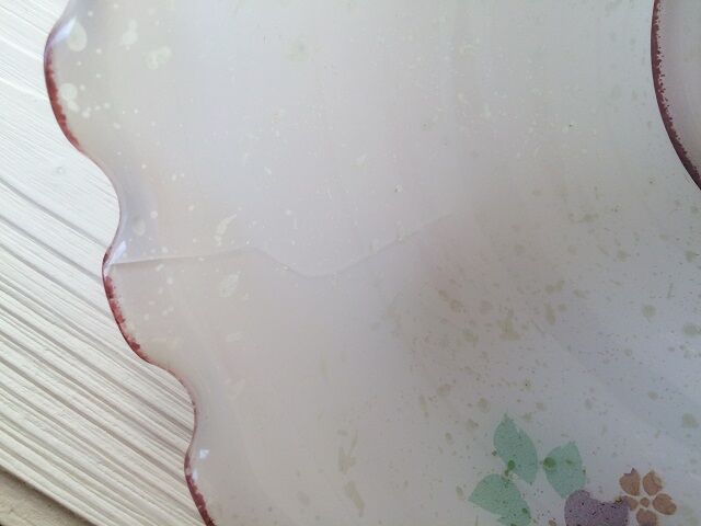 Vintage speckled glass hanging from the 70s