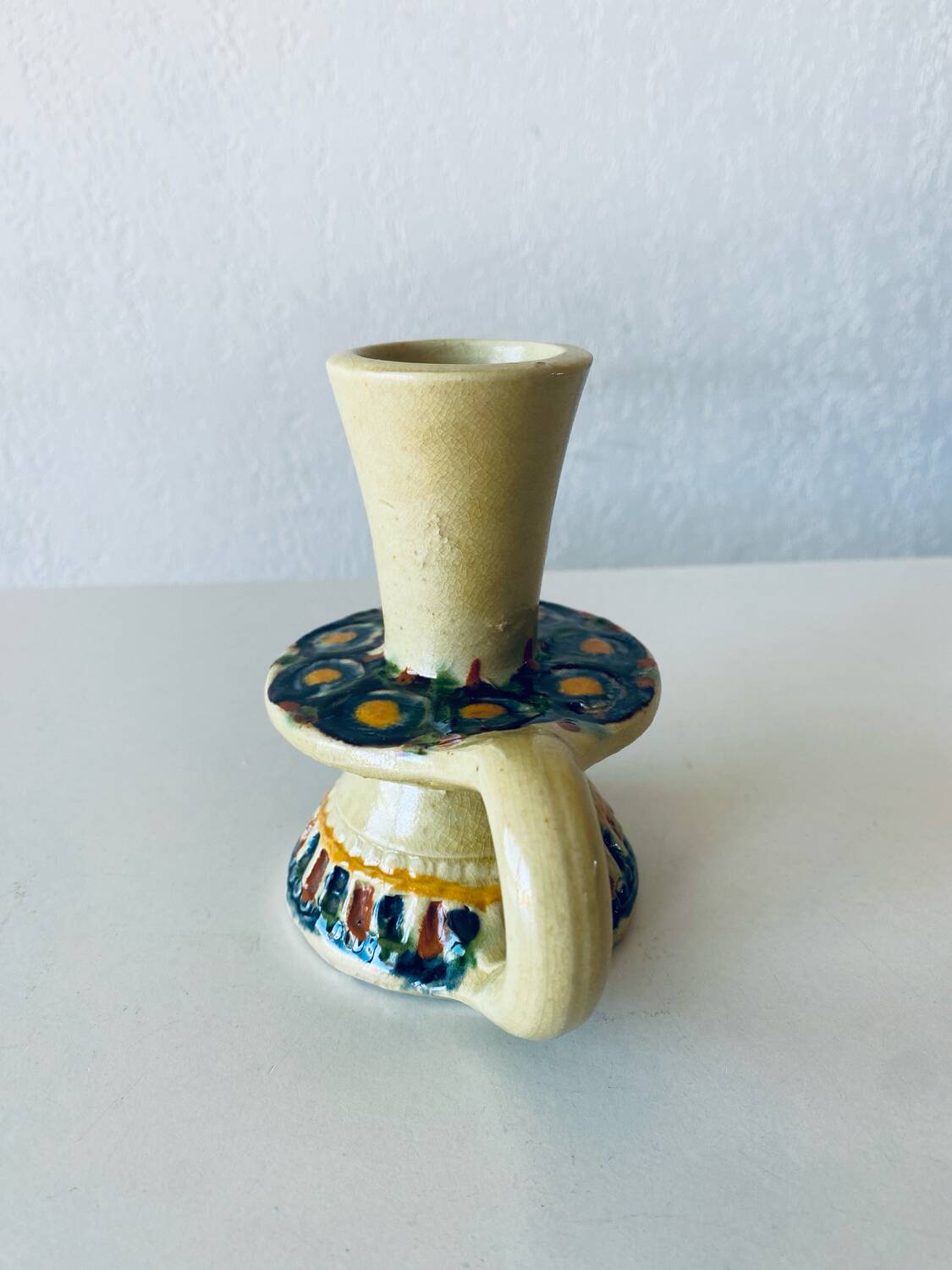 Saint Jorioz terracotta candle holder