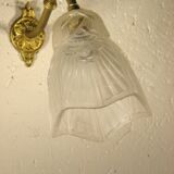 Brass and glass wall lamp from the 1920s