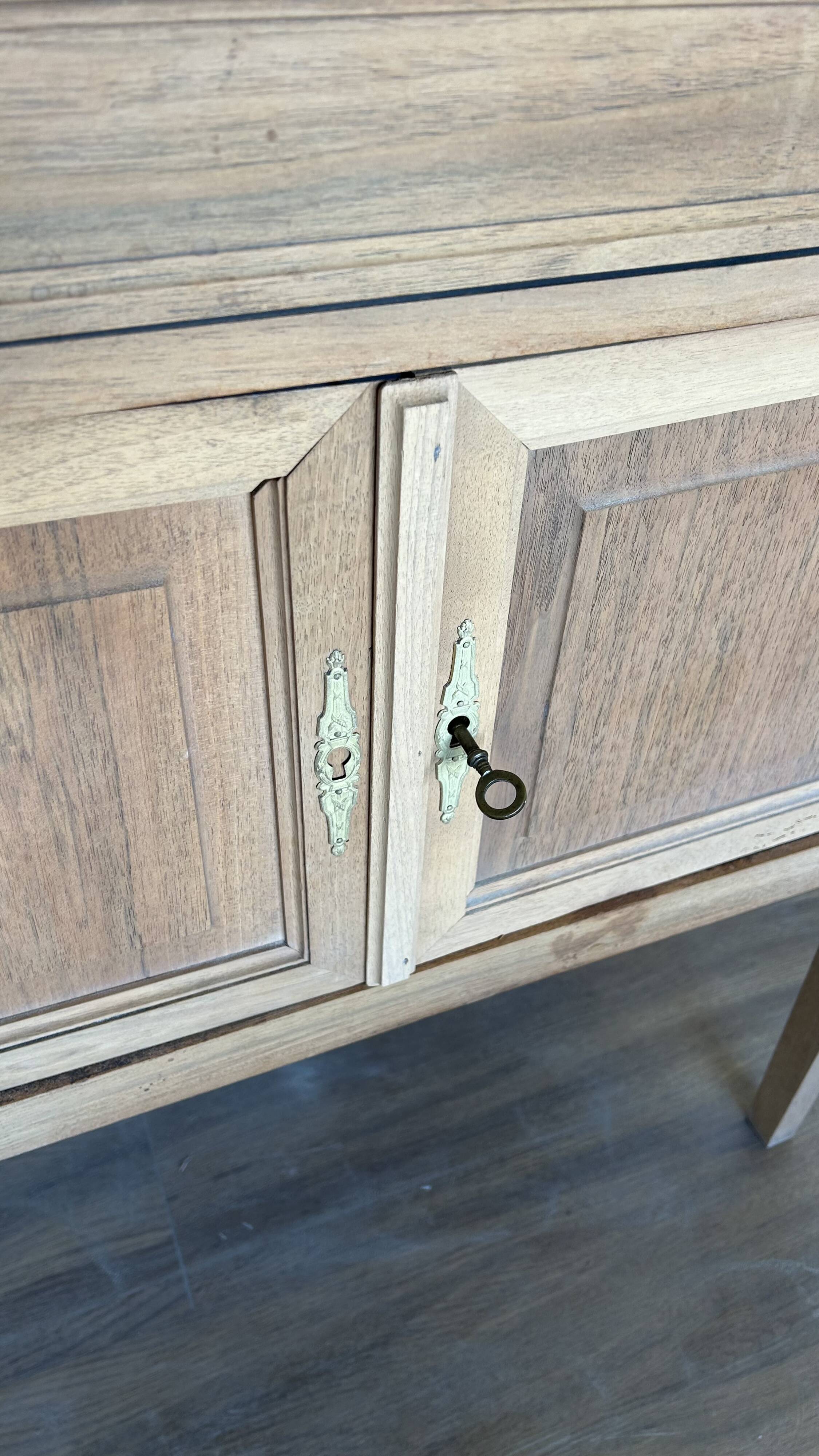 Vintage airbrushed console side table