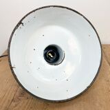 Industrial blue enamel pendant lamp, 1960s