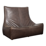 "The Rock" leather 2-seater sofa by Gerard van den Berg for Montis (1970s)