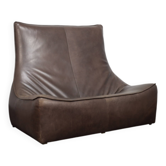 "The Rock" leather 2-seater sofa by Gerard van den Berg for Montis (1970s)