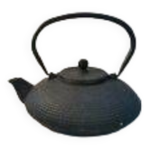 Japanese black cast iron teapot