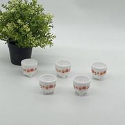 Set/lot of arcopal france egg cups, scania, vintage, flowers