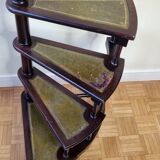 Victorian-style mahogany style library staircase circa 1900