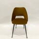 Set of 4 cocktail chairs in ocher velvet