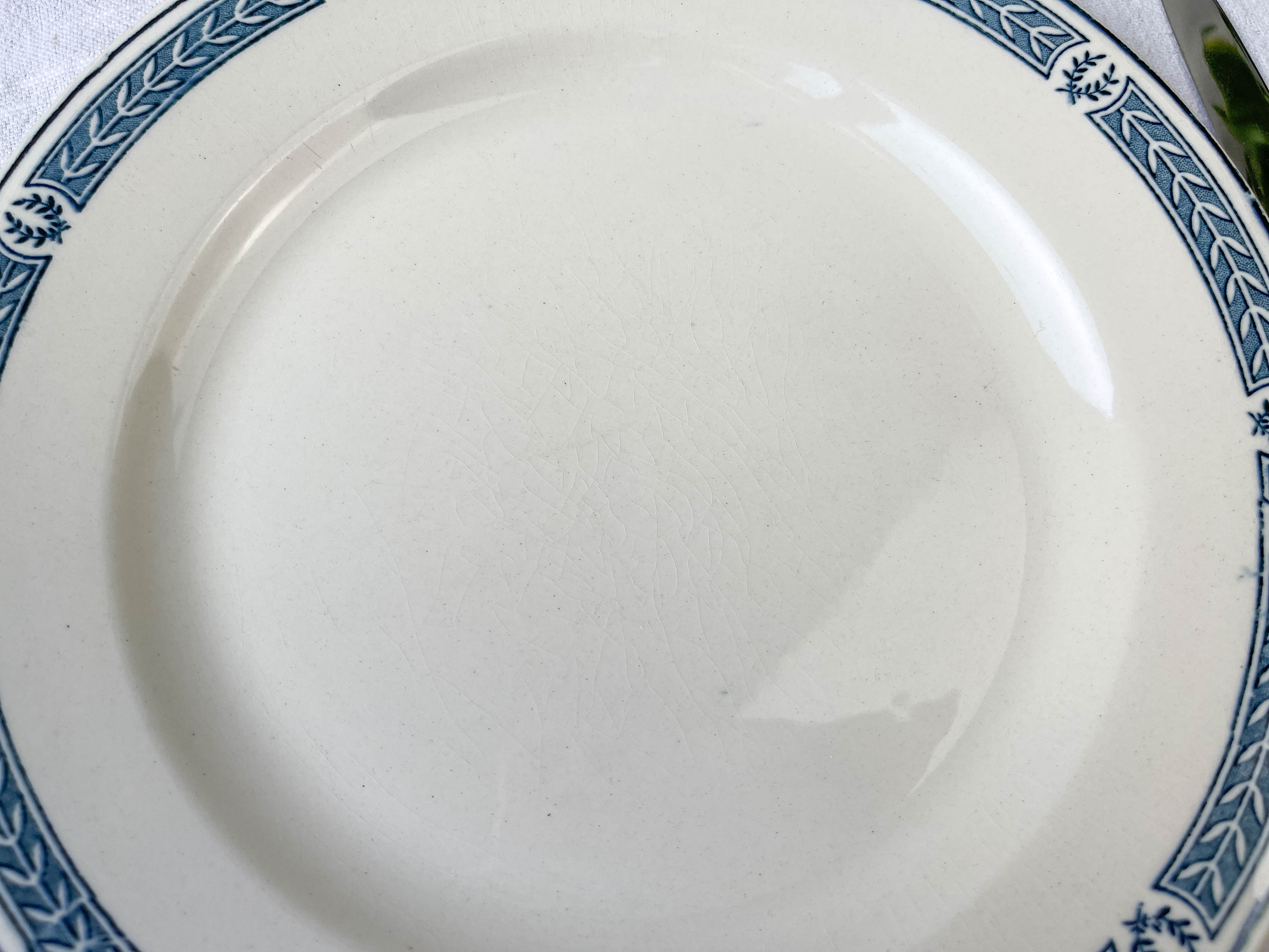 9 vintage flat plates iron earth salins model "castellane"