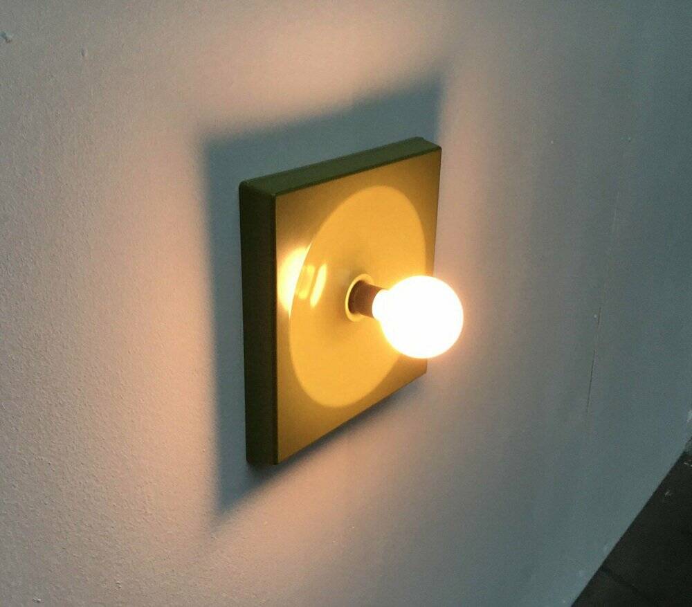 Quadro wall lamps mid-century by Jürgen Lange for Schönbuch, Germany, 1960s, set of 6.