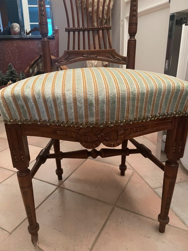 2 chaises style louis xvi - renovation complete