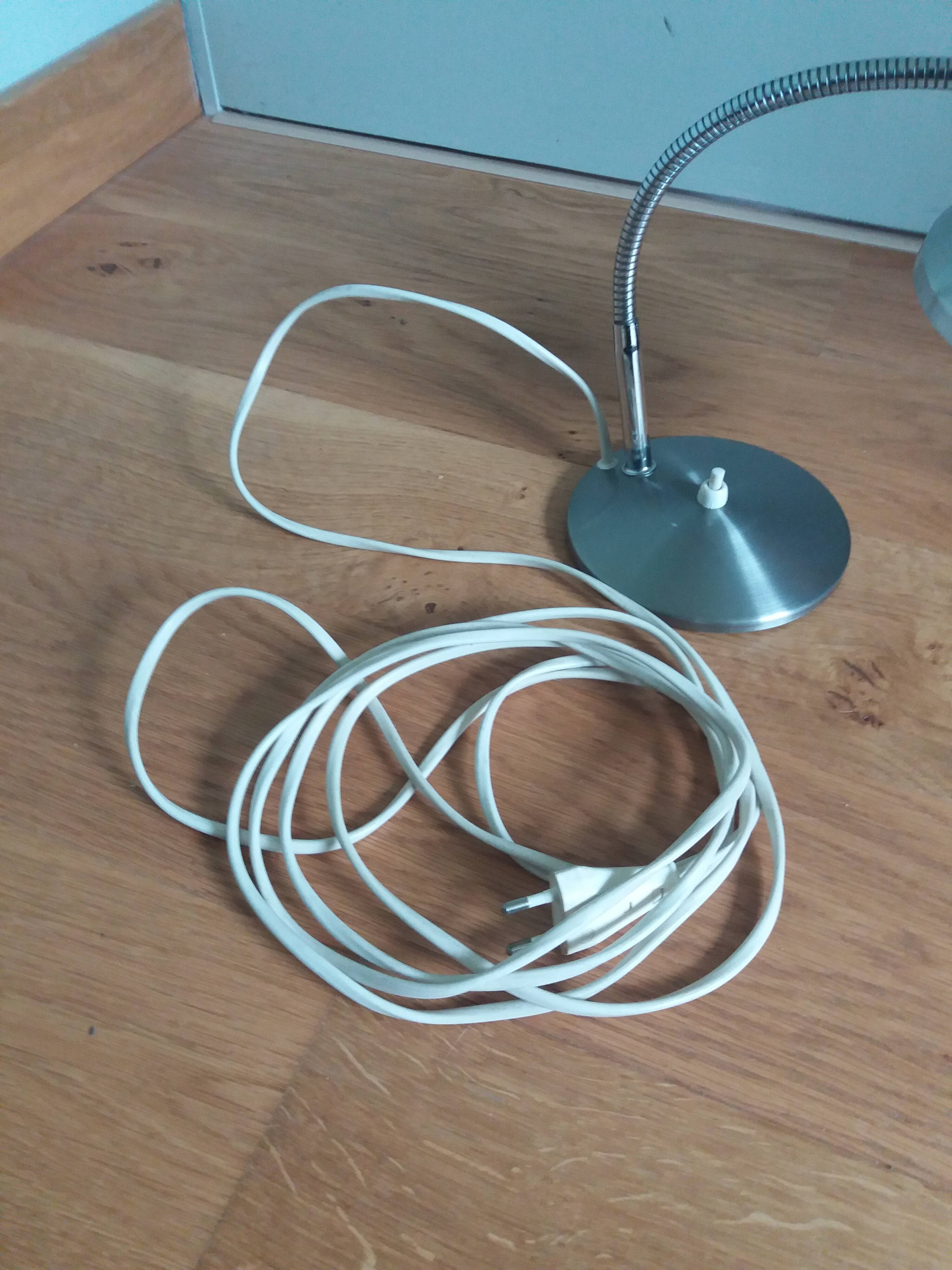 Silver flexible articulated lamp