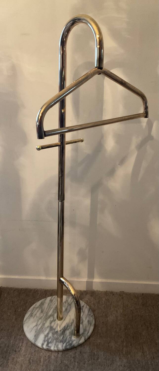 Vintage marble and gold metal valet