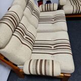 Set de salon vintage des années 70 en teck 6 pièces