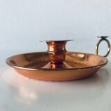 Cellar rat candle holder in copper and brass
