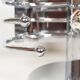 Unique & exceptional Italian 1960s Space age chrome table lamp