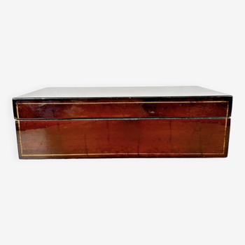 Glossy lacquered wooden storage box