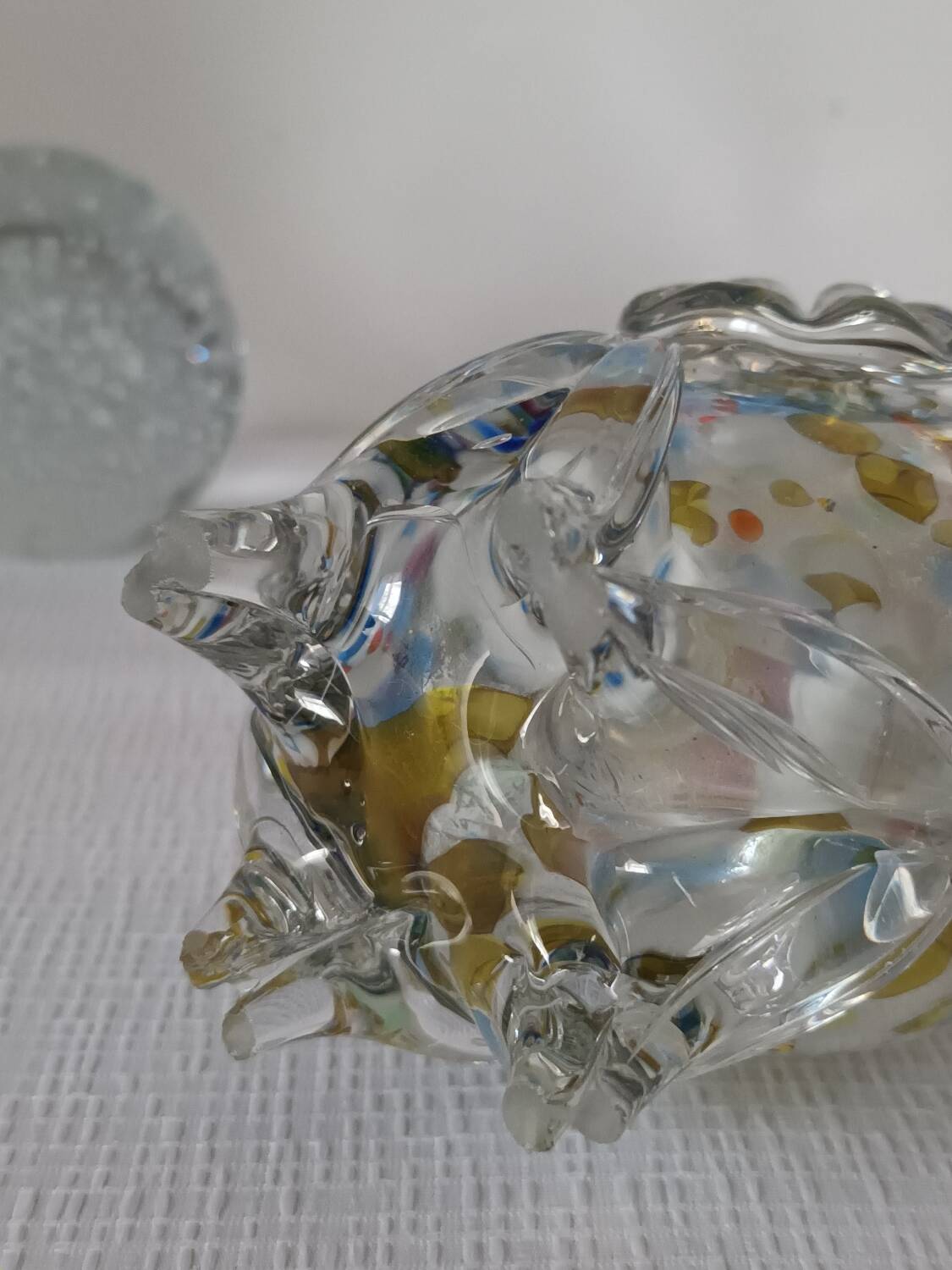 Vase d'art marmoréen vintage
