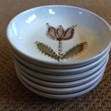 Series of 6 hollow plates