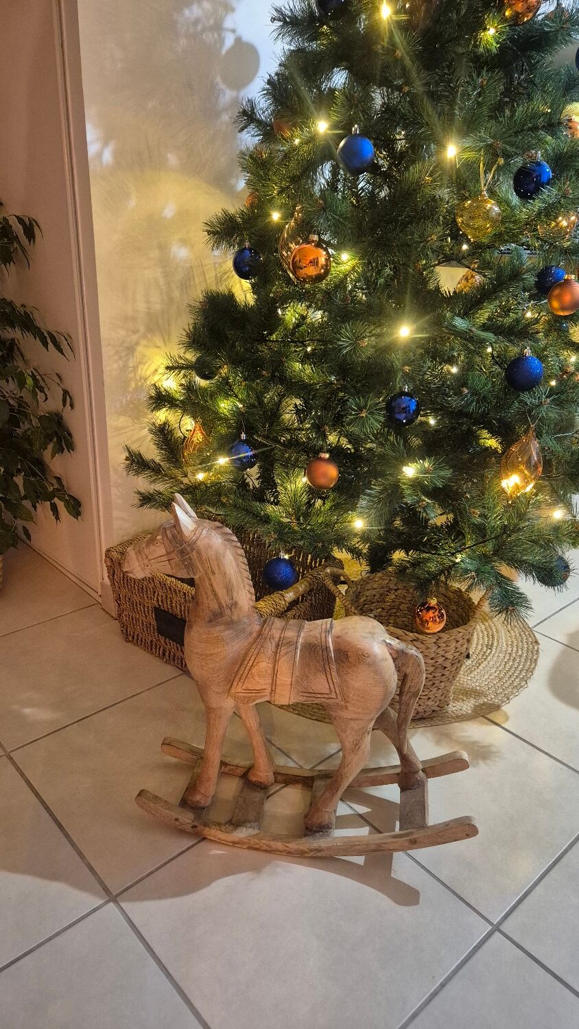 Handcrafted vintage rocking horse