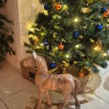 Handcrafted vintage rocking horse