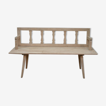 Reversible beech back bench from the 1960s