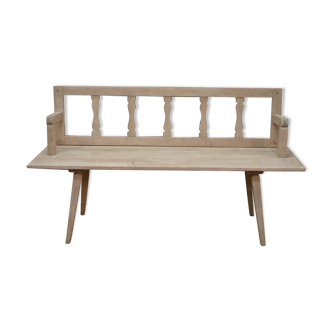 Reversible beech back bench from the 1960s