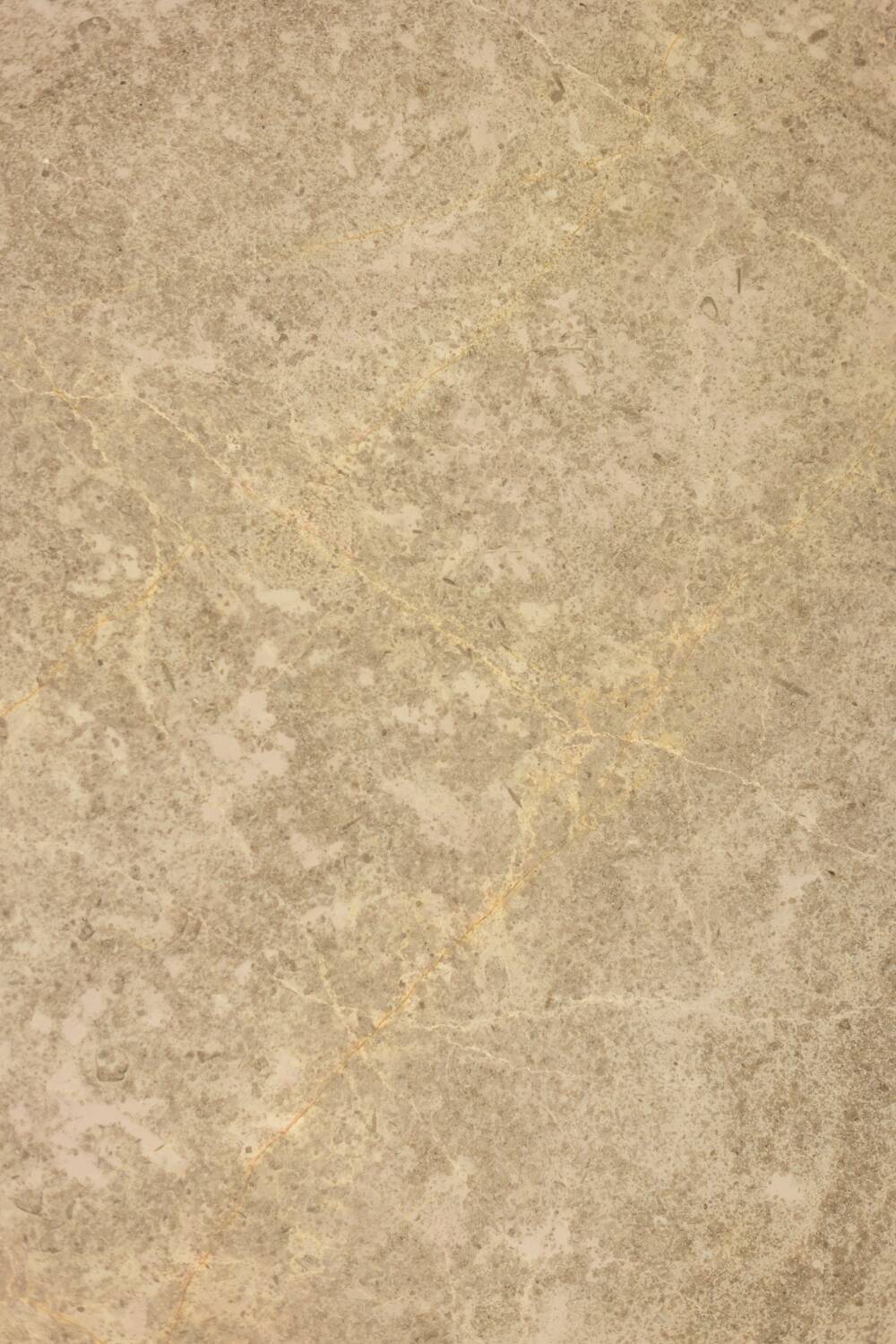 Golden metal side table with a grey marble top, 20th century.