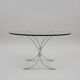 Glass and steel coffee table – 1970s modernist design