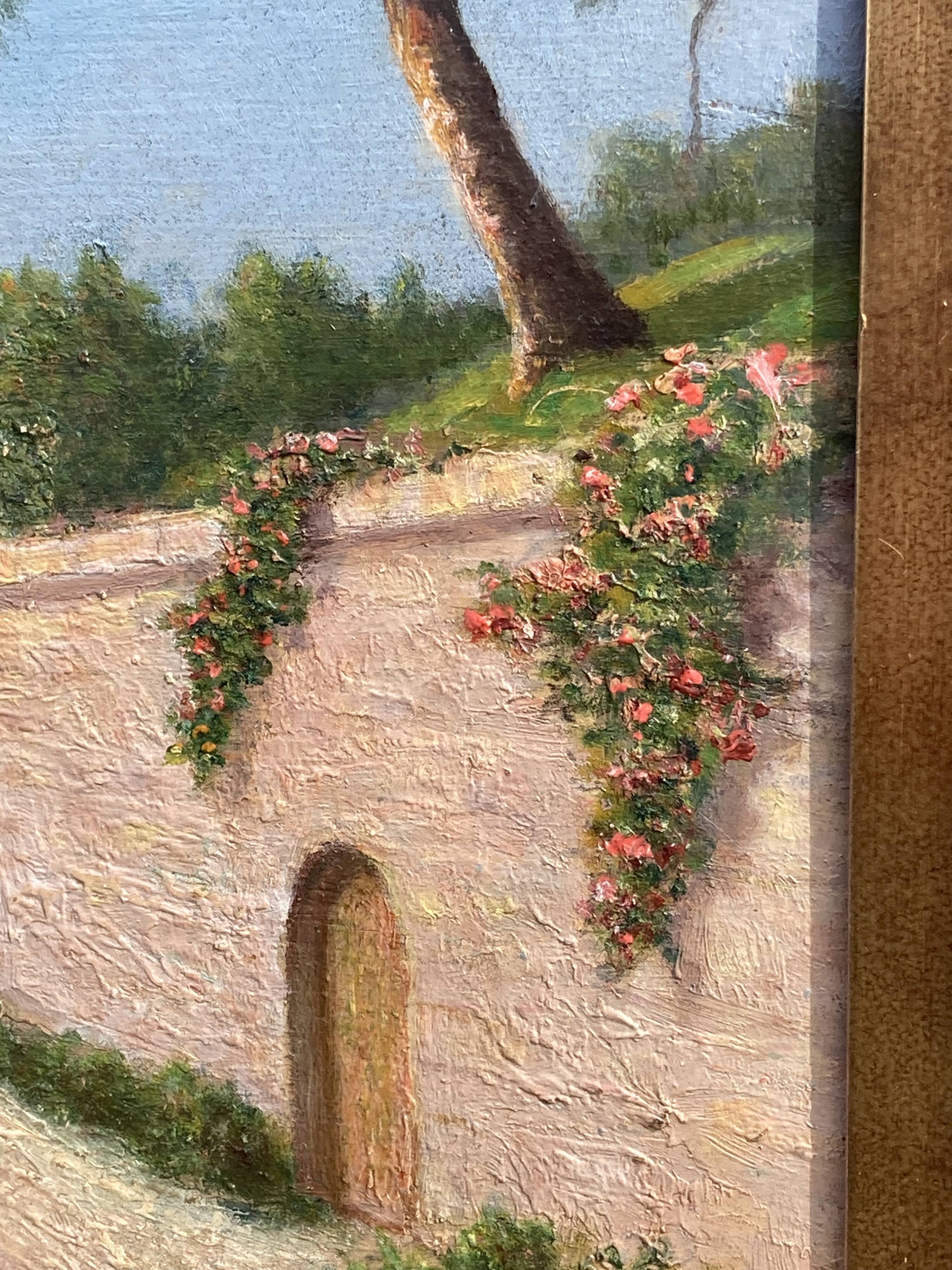 French School of the 20th century, Mediterranean seaside, oil on panel