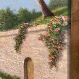 French School of the 20th century, Mediterranean seaside, oil on panel