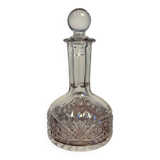 Baccarat-style cut crystal glass carafe