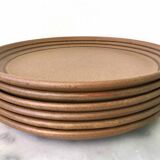 Set of 6 flat sandstone plates