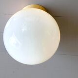 White opaline glass ceiling or wall flush mounted light