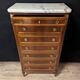 Louis XVI chest of drawers in mahogany with marble